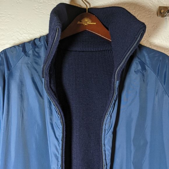 *SOLD*Vintage Reversible Wool Sweater Nylon Wind Breaker TM Athletics XL - Picture 4 of 13